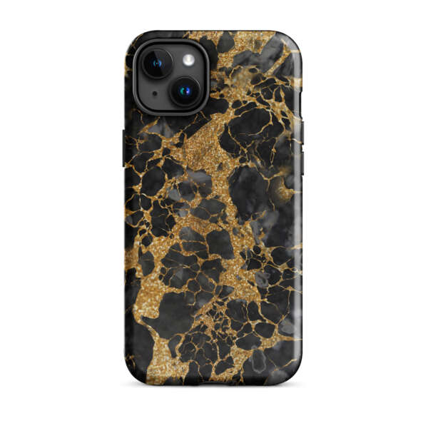 Black And Gold Marble Tough Case for iPhone® - Image 5