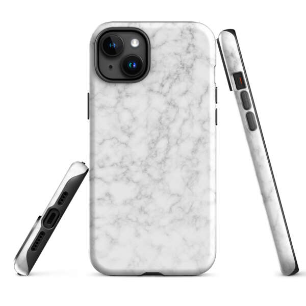 Silver Modern Fluid Marble Tough Case for iPhone® - Image 6