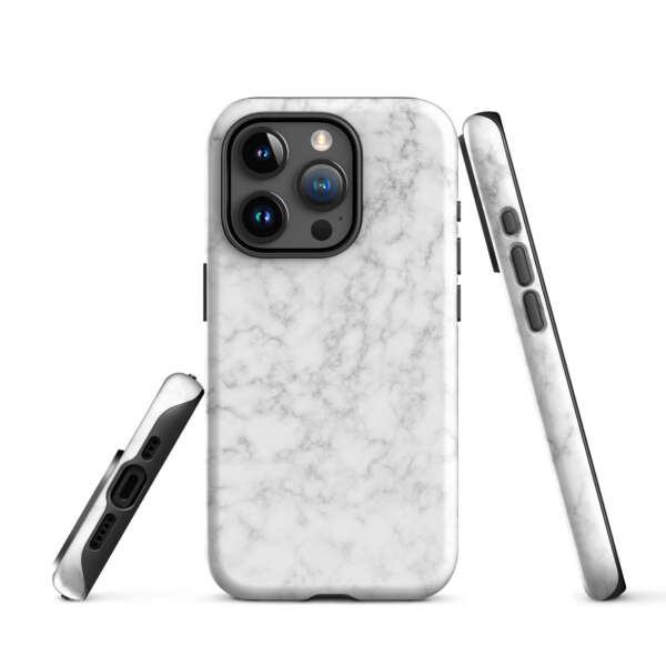 Silver Modern Fluid Marble Tough Case for iPhone® - Image 3
