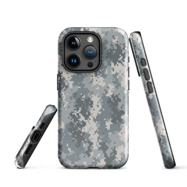 Grey Camouflage Tough Case for iPhone® - Image 3