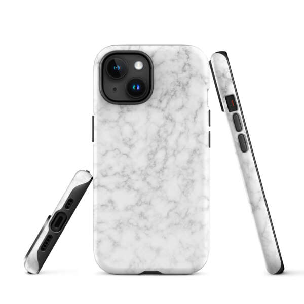 Silver Modern Fluid Marble Tough Case for iPhone® - Image 5