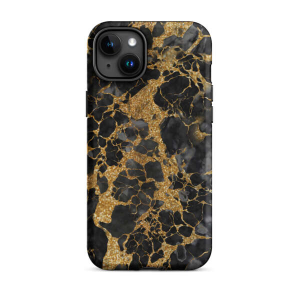 Black And Gold Marble Tough Case for iPhone® - Image 6