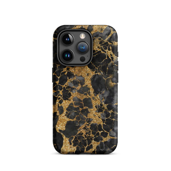 Black And Gold Marble Tough Case for iPhone® - Image 8